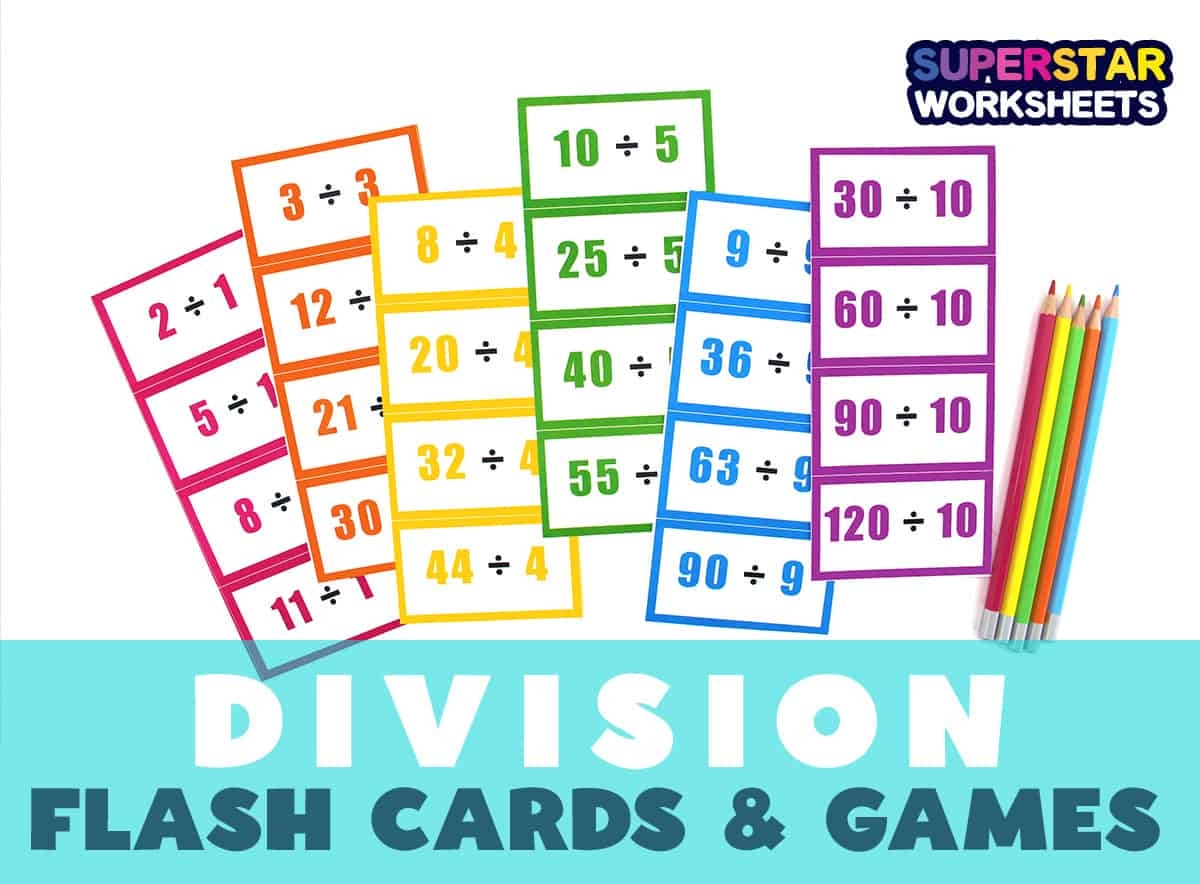 Division Flashcards Superstar Worksheets