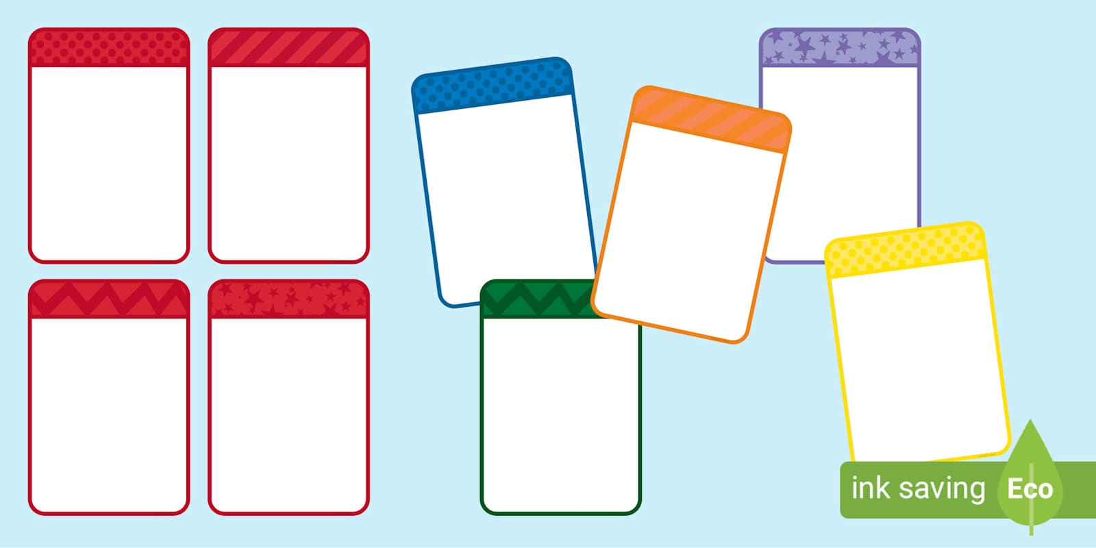 Double Sided Editable Flashcard Template Free Printable Flash Cards Template