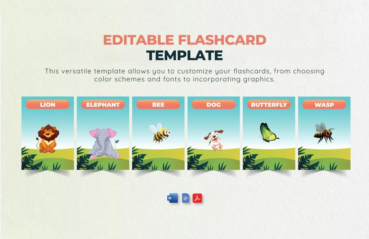 Editable Flashcard Template In Word Google Docs PDF Download Template Editable Flashcard Template In Word Google Docs PDF Download Template