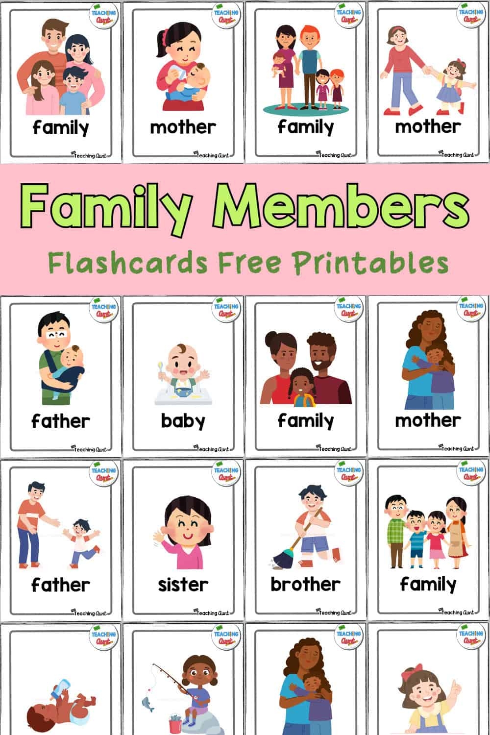 Family Flashcards The Teaching Aunt