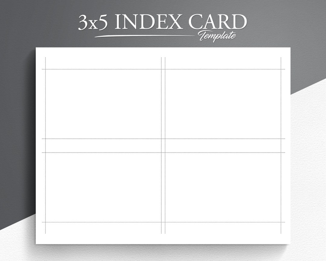 Printable 3x5 Index Card Digital Index Card Printable Note Cards Blank Index Cards Editable PDF Index Card Blank Flash Card Template Etsy Canada