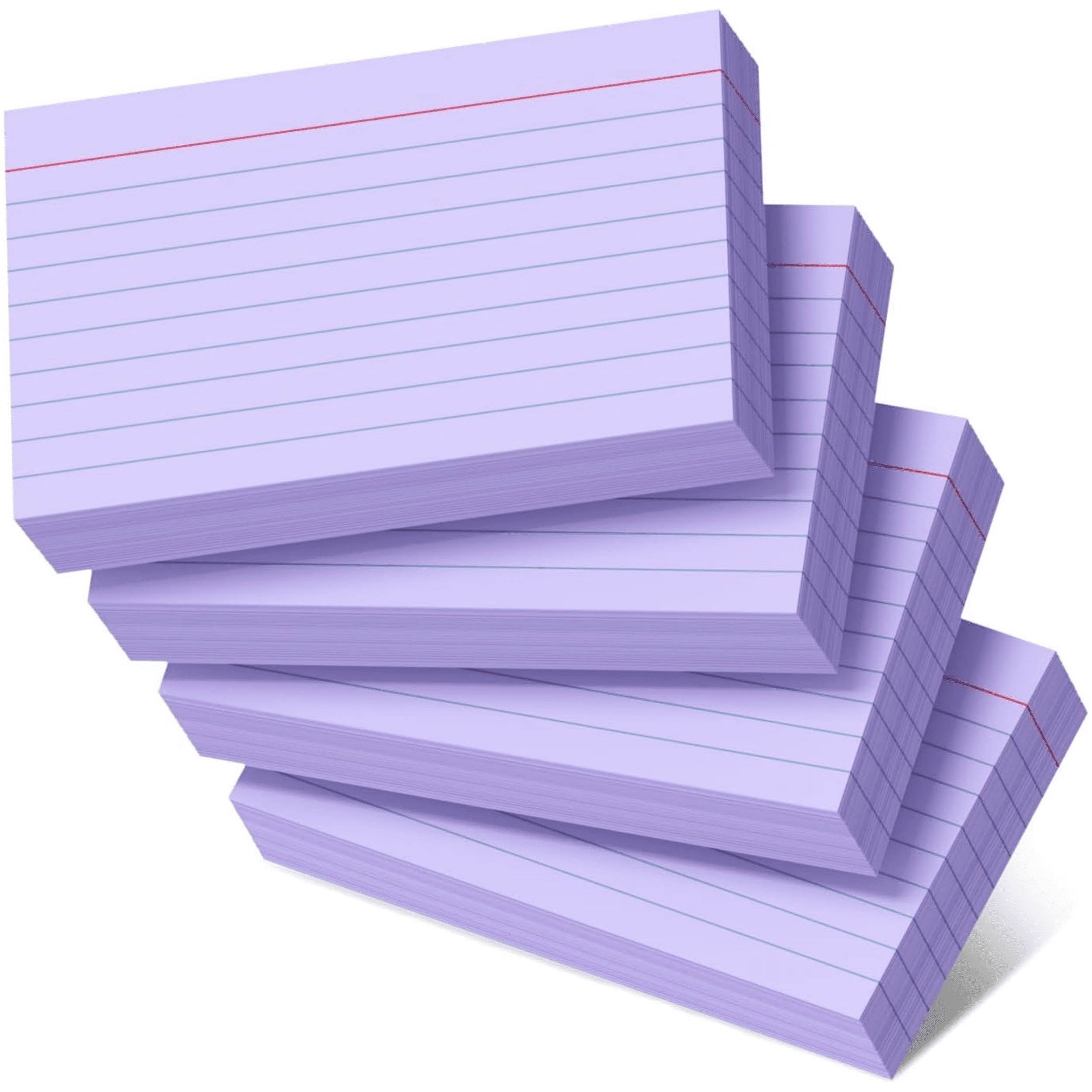 Scheam 4 Pack Purple Lined Index Note Cards 3x5 Inch Ruled Flash Cards 200g Thick Memo Notes Memory Card Paper for Home Office Red Blue Lines 200 Count Walmart