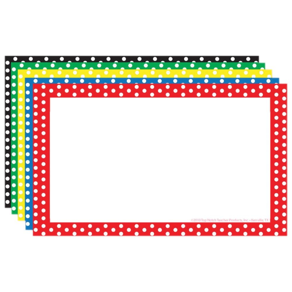 TNT Border Index Cards Blank 4 In X 6 In Polka Dot 75 Per Pack 6 Packs At Lowes